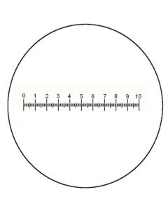 Ruling Micrometer, 10mm/100 Units, 0.1mm Incr, 20m