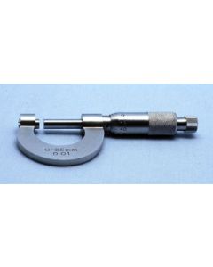 Micrometer Caliper, 0-25mm W/0.01 Increments