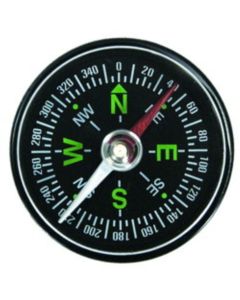 Compass W/degrees, 40mm Plastic, Green On Black