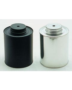 2 Piece Radiation Can Set One Each Black and Chrom
