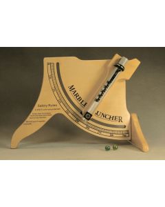Marble Launcher, Hardwood, 16"l X10"w X11.5"h