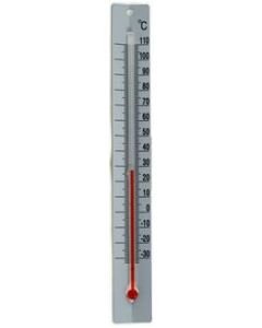 Thermometer, Metal Back, Red Filled, -20 To 110°c,