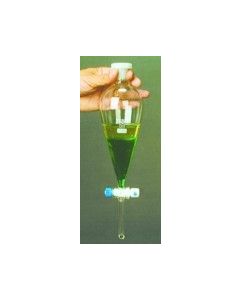Separatory Funnel, PTFE Stopcock, PE Stopper, 1000