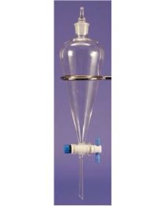 Sep Funnel, PTFE Stopcock, Glass or PE Stopper 125