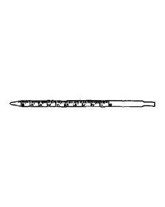 Graduated Mohr Pipet, Glass, 25.0ml ±0.10ml, White