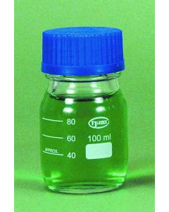 Clear Glass Media Bottle W/ Pp Capand Pour  Ring 3