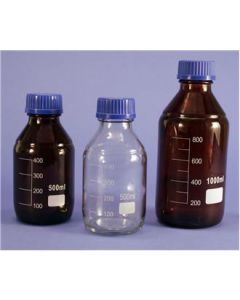 Clear Glass  Media Bottle, 1000ml, Grad, W/cap
