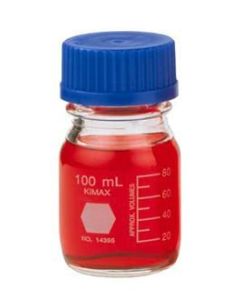 Bottle Media Kimax® Glass W/pp Cap and Ring 100