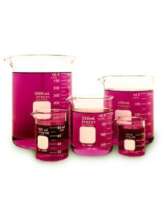 Beaker Set, 5-piece Pyrex® Glass 50-100-250-600-10