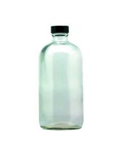 Narrow Mouth Bottle, Clear Glass, 4oz/120ml, Polyseal Cone Line Cap