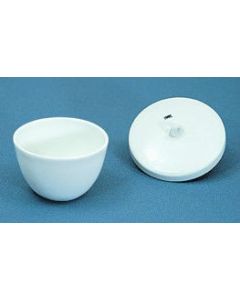 Crucible W/lid, Porcelain, Low Form, Student Grade