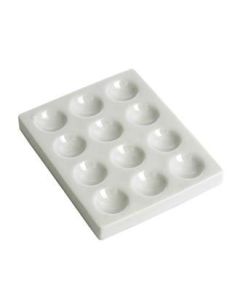 Spot Plate, Porcelain, 12 Well, 88x115mm, 3 1/2" X