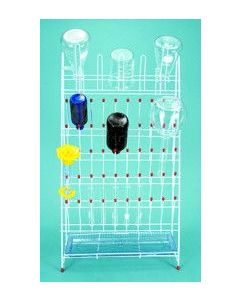 Glassware Drying Rack, Coated Steel Wire w/tray