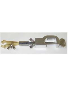 Thermometer Clamp, Adjustable, Rods Up To 5/8", Brass Jaws