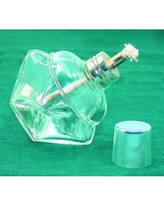 Alcohol Lamp, 125ml, Glass with Brass Cap
