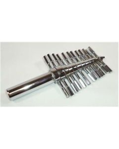 Cork Borer Set Of 12, Chrome Plated Brass
