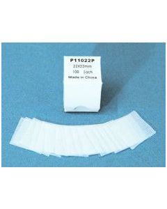 Plastic Cover Slips, 22x22mm,100/pk