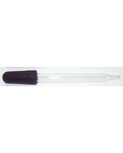 Glass Dropper W/black Rubber Bulb, Straight, 4", 1