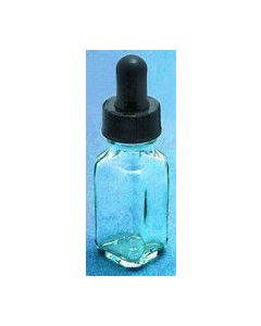 Clear French Square Dropping Bottle, 2oz/60ml