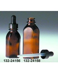 Semi-oval Amber Dropping Bottle, 2oz/60ml