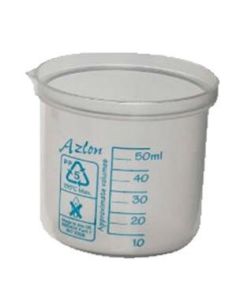 Beaker, 50ml, Square Ratio Graduated Polypropylene