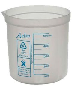 Beaker, 500ml, Square Ratio Graduated Polypropylen