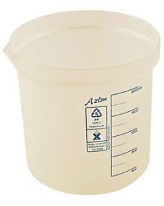 Beaker, 2000ml, Square Ratio Graduated Polypropyle