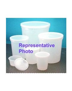 Container W/lid, Pe, 190oz/5700ml, 8 1/4"i.d.x7 1/