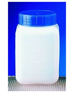 Rectangular Hdpe Wide Mouth Bottle, 500ml