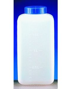 Rectangular Hdpe Wide Mouth Bottle, 2000ml