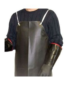 Lab Apron, Black Neoprene, 35'w X 45"l, Chemical R