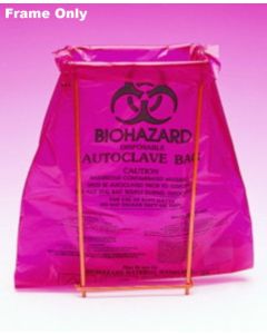Benchtop Biohazard Bag Holder, Wire Frame