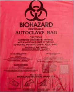 Biohazard Disposal Bags, Red/orange, 8.5x11", 100/