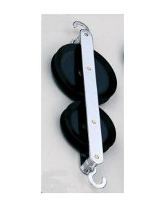 Black Plastic Dbl Tandem Pulley W/alum Yoke,40/50m