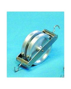 Aluminum Pulley, Double, 50mm