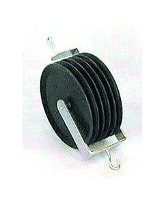 Black Plastic Pulley W/aluminum Yoke, Triple, 70mm