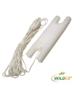 Line Polyester 1/8" 20m with float  11.5 x 3 x 1.5".