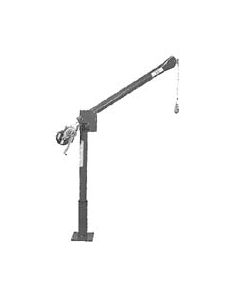 Crane, Large Boat Plated Stl. Winch/Cable/Base