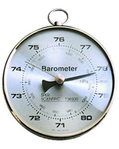 Dial Barometer, Dual Scale, 4"diameter