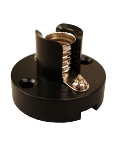 Bulb Holder, Mini Black Rnd 10. Pk/10.