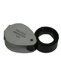 Magnifier, Pocket Fold 1 Lens. Metal Case, 3X.