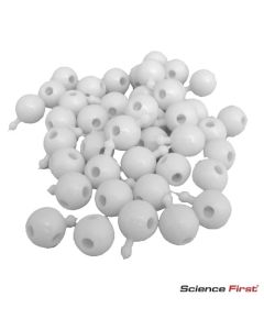 Pop Bead, 3-Way, White, Pk150, 1 Tab 3 Holes