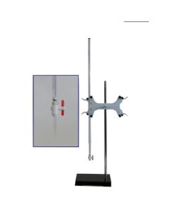 Glass Buret with PTFE Stopcock, Class B, 25 X 0.1mL.