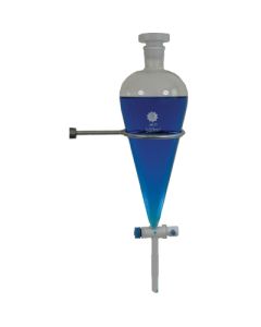 Funnel Sep. Glass Pear. PTFE Ck/Stp 500mL.