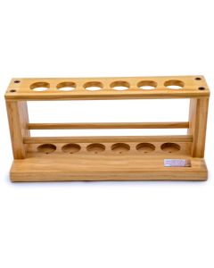 Test Tube Rack Wood 6 Hole 27mm Diameter.