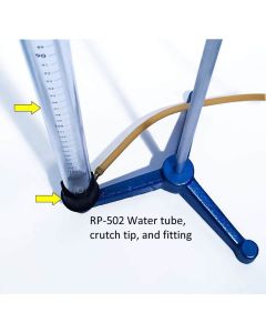 Water tube with scale, crutch tip and fittings
